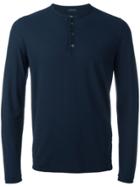 Zanone Longsleeved Henley T-shirt - Blue