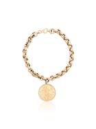 Shay Coin Pendant 18k Gold Bracelet