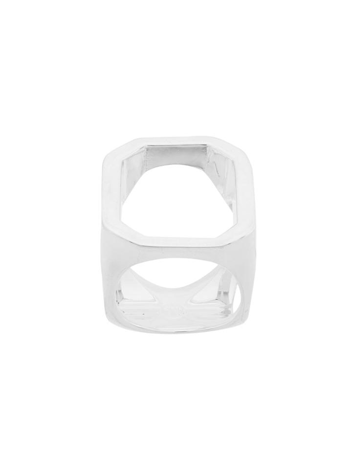 Maison Margiela Oversized Oval Ring - Metallic