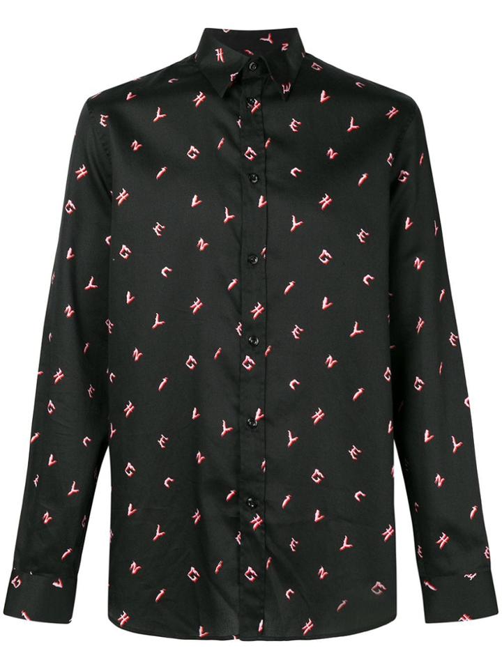 Givenchy All Over Logo Shirt - Black