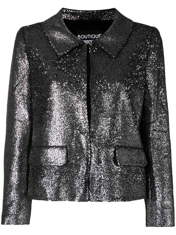 Boutique Moschino Sequin Embellished Jacket - Metallic