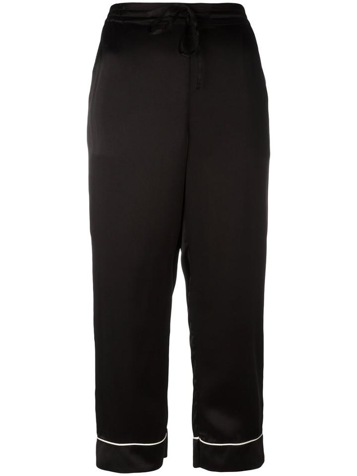 P.a.r.o.s.h. Cropped Trousers, Women's, Size: Medium, Black, Silk