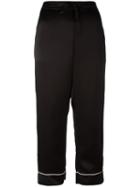 P.a.r.o.s.h. Cropped Trousers, Women's, Size: Medium, Black, Silk