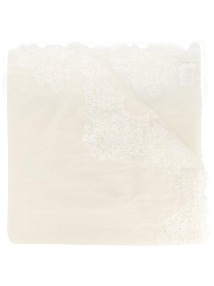 Ermanno Scervino - Knitted Scarf - Women - Cotton - One Size, Nude/neutrals, Cotton