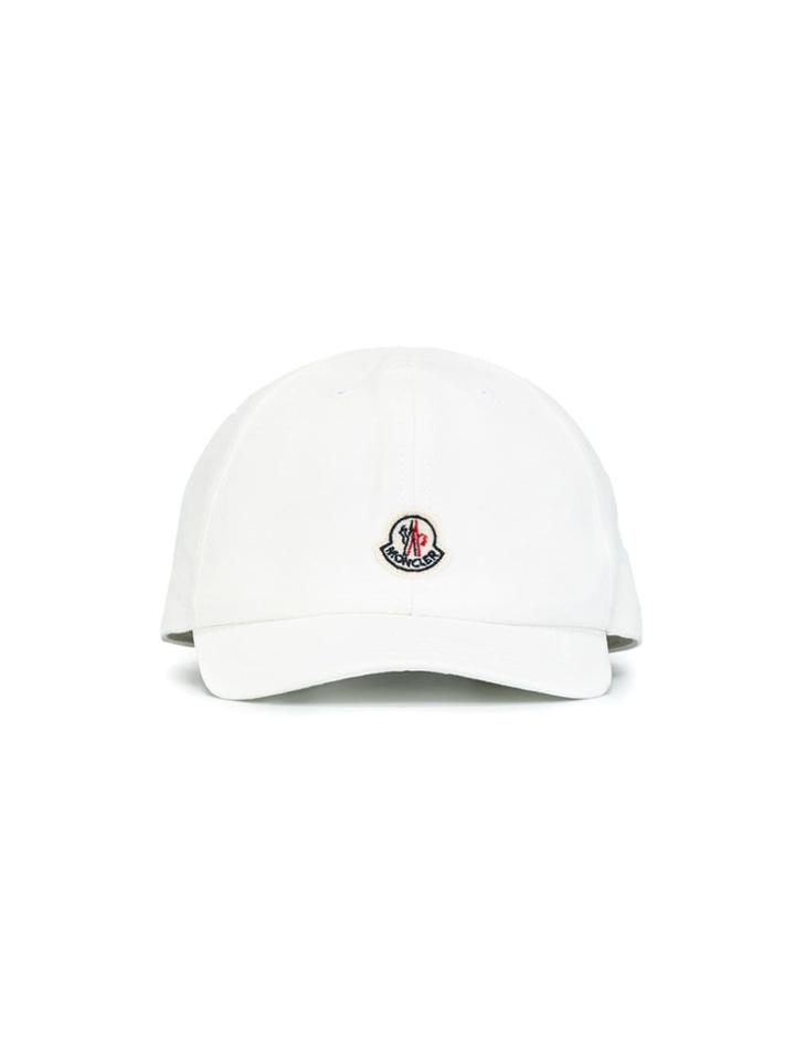 Moncler Kids Logo Patch Cap - White