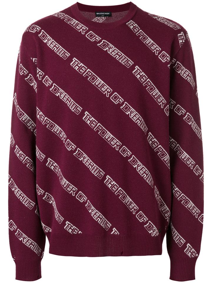 Balenciaga All Over Sweater - Pink & Purple