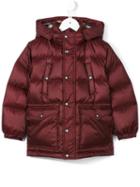 Burberry Kids Hooded Padded Coat, Girl's, Size: 10 Yrs, Red