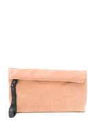 Ann Demeulemeester Suede Roll Top Tote Bag - Pink