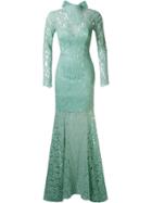 Martha Medeiros 'marescot' Lace Gown - Green