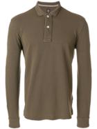 Eleventy Long-sleeve Polo Shirt - Brown