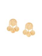 D'orlan Vintage 1980s Vintage D'orlan Roman Coin Drop Earrings -