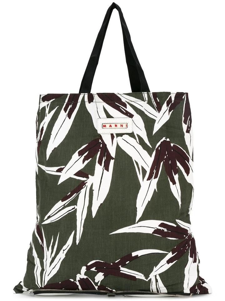 Marni Convertible Shopper Tote, Women's, Green, Leather