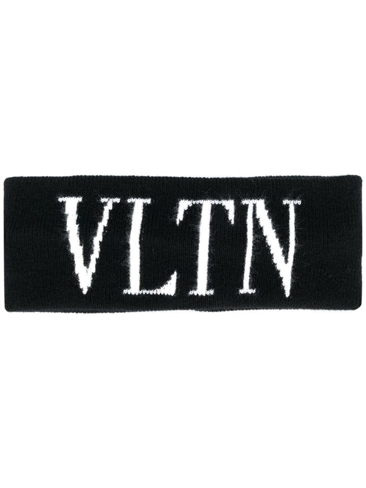 Valentino Logo Neck Scarf - Black