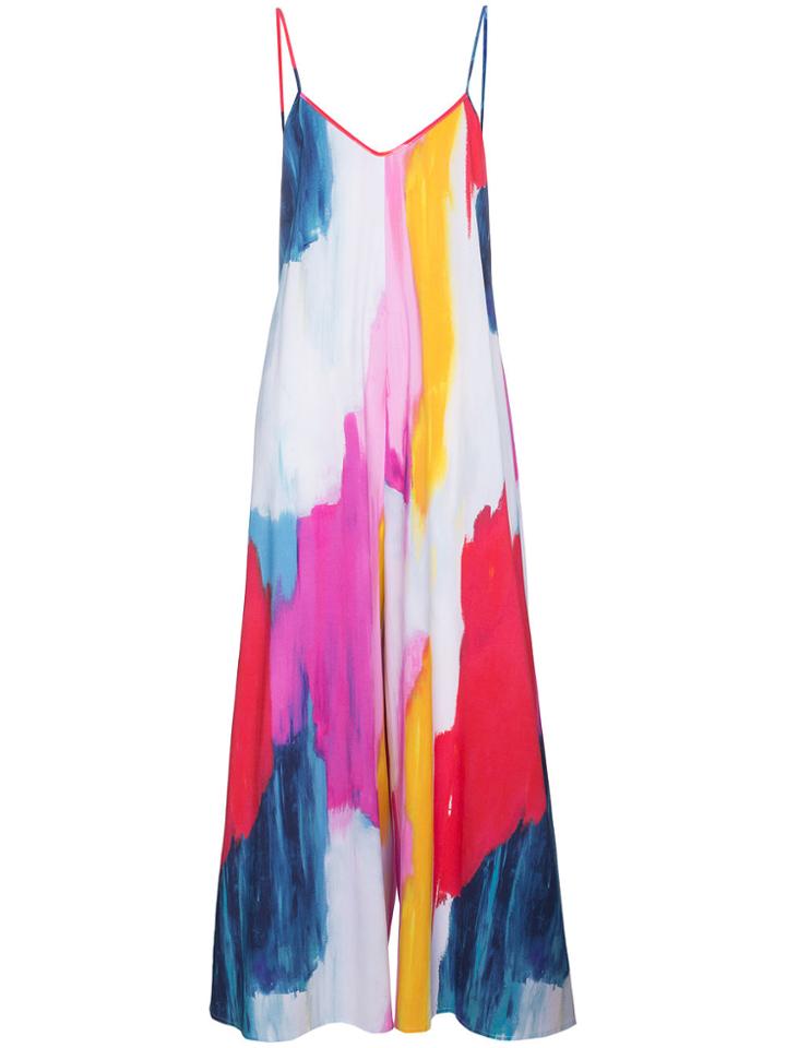 Mara Hoffman Strappy Carly Jumpsuit - Pink & Purple