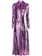 16arlington Sequinned Shirt Dress - Purple