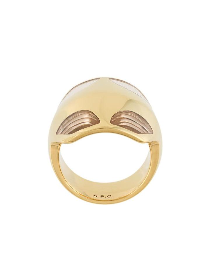 A.p.c. 'mastic' Ring, Women's, Size: 52, Yellow/orange