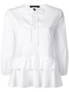 Rochas Tiered Peplum Shirt - White