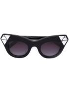 Vera Wang - Embellished Cat Eye Sunglasses - Women - Acetate - One Size, Black, Acetate