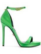 Versace Open Toe Pumps - Green