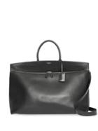 Burberry Extra Large Leather Society Top Handle Bag - Black