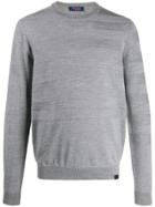 Trussardi Jeans Jacquard Stripe Jumper - Grey