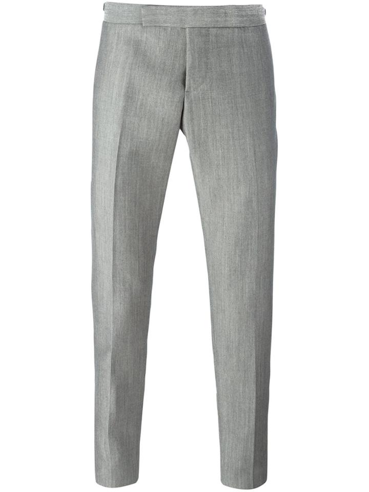 Thom Browne Slim Fit Trousers - Grey