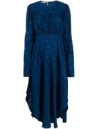 Stella Mccartney Horses Jacquard Midi Dress - Blue