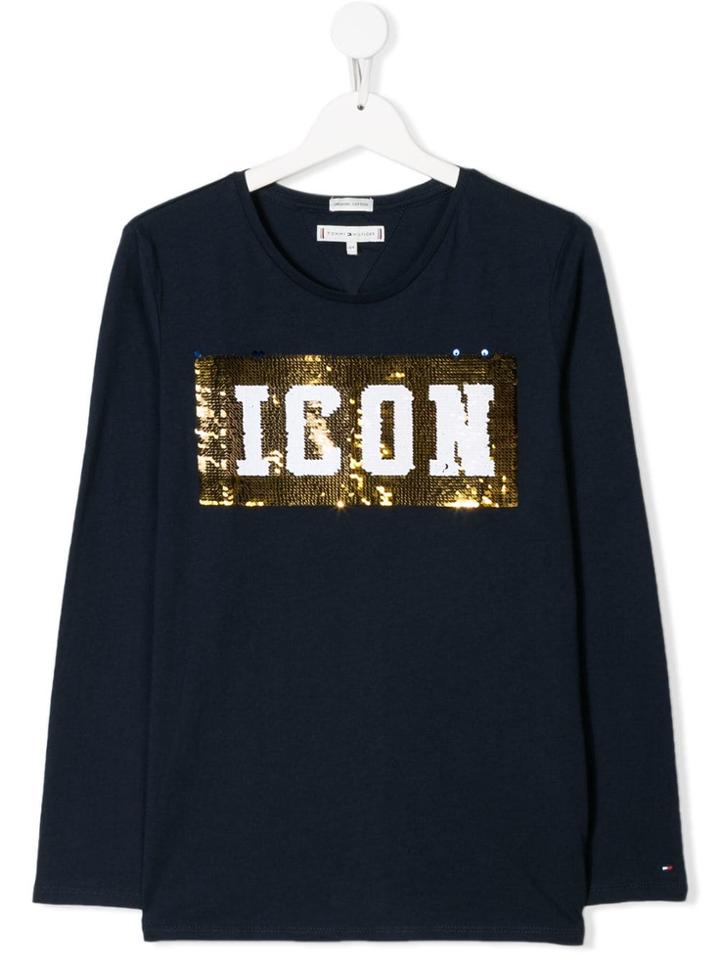 Tommy Hilfiger Junior Sequin Embellished Sweater - Blue