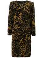 Yves Saint Laurent Vintage 1980's Leopard Print Dress - Brown