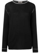 Marni Contrast Stitch Jumper - Black