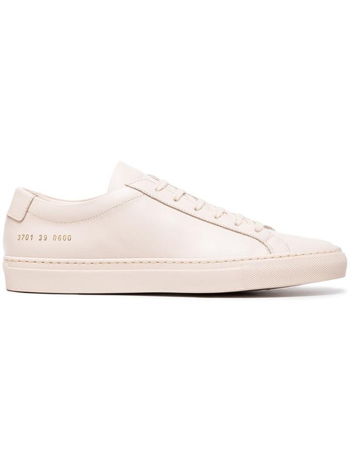 Common Projects Nude Achilles Leather Sneakers - Neutrals