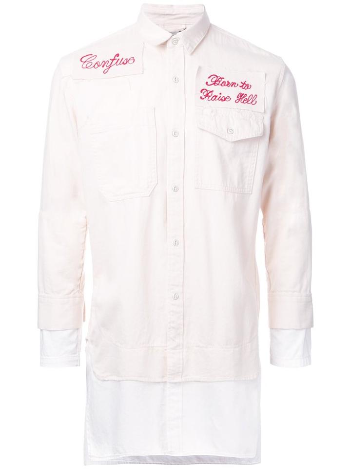 Maison Mihara Yasuhiro Double Hem Shirt, Men's, Size: 46, White, Cotton