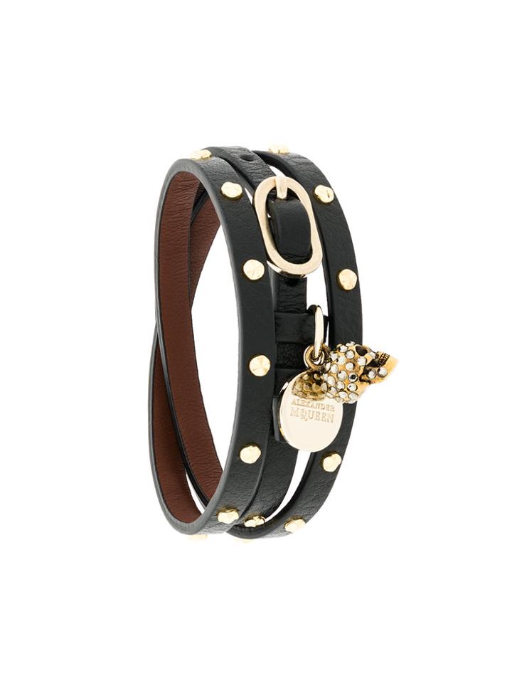 Alexander Mcqueen Studded Charm Bracelet - Black