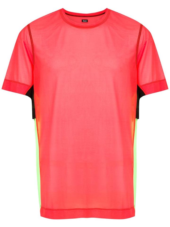 Àlg Panelled Sheer T-shirt - Orange