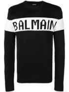 Balmain Intarsia-knit Jumper - Black