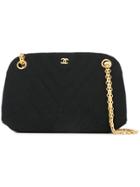 Chanel Vintage V-stitch Cc Chain Bag - Black