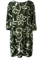 Aspesi - Oversized Floral Dress - Women - Cotton - 40, Green, Cotton