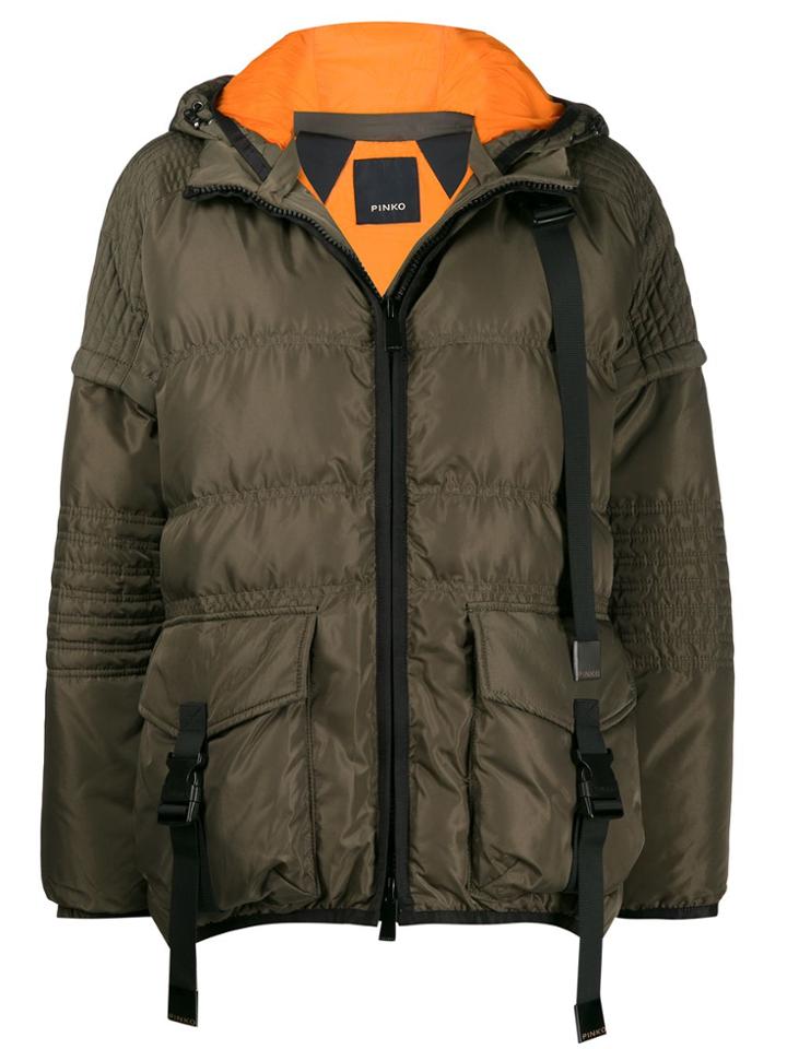 Pinko Padded Cropped Jacket - Green