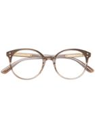 Bottega Veneta Eyewear Round Frame Glasses - Nude & Neutrals