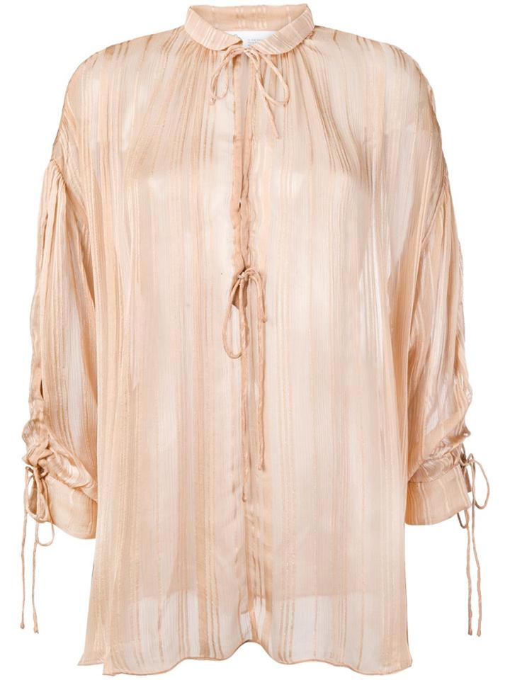 Iro Plissé Blouse - Nude & Neutrals