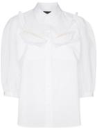 Simone Rocha Pearl-embellished Ruffled Shirt - White