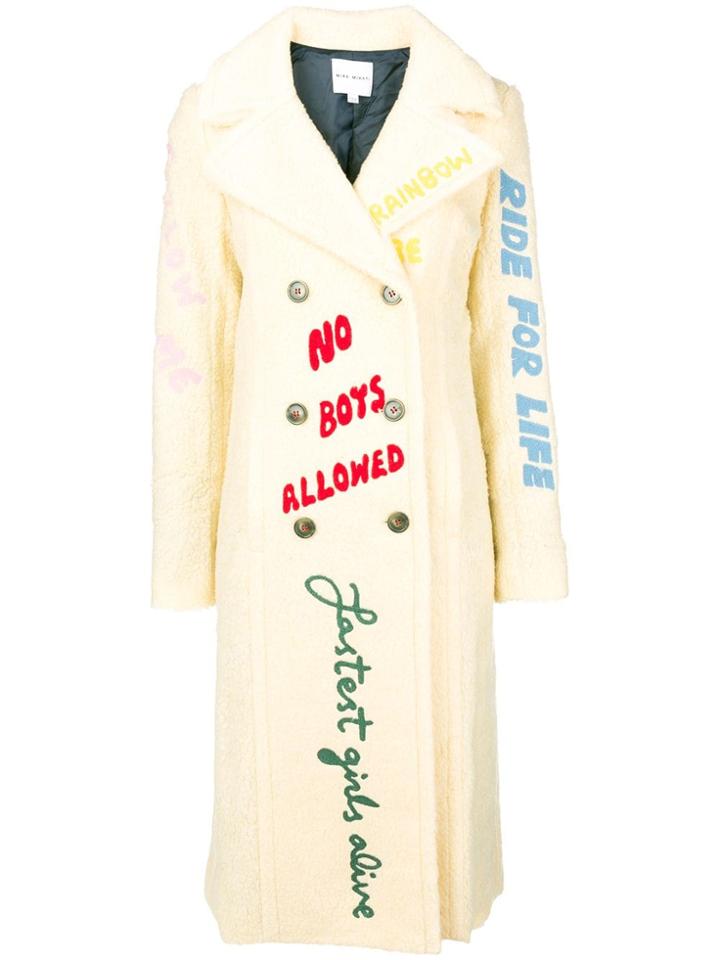 Mira Mikati Embroidered Coat - Neutrals