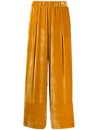 Semicouture Wide-leg Flared Trousers - Yellow