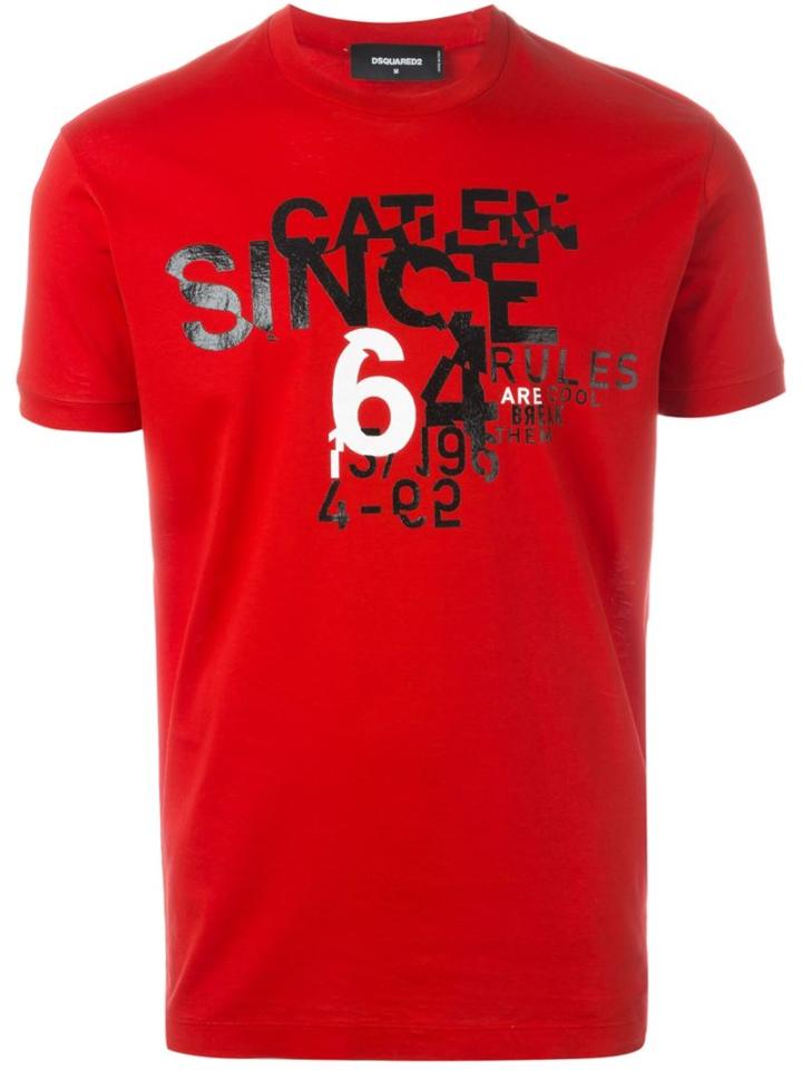 Dsquared2 Logo Numbers Print T-shirt