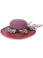 Missoni Striped Ribbon-tied Sun Hat - Pink & Purple