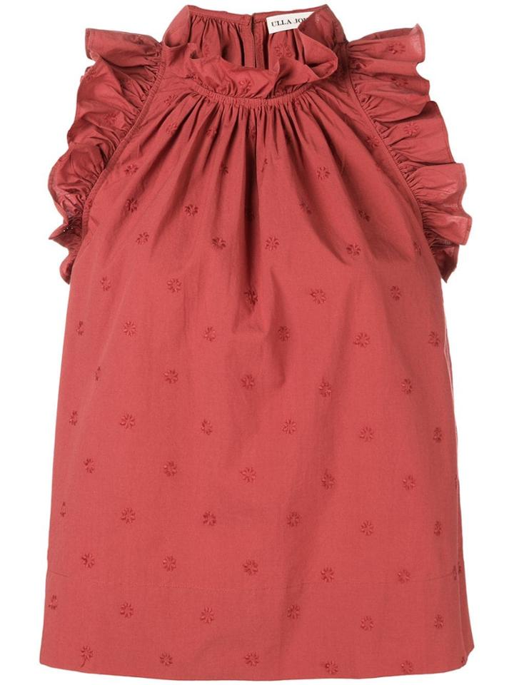 Ulla Johnson Frilled Sleeveless Top - Red