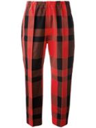 Sofie D'hoore Piano Cropped Trousers, Women's, Size: 38, Red, Cotton