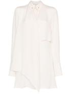 Stella Mccartney Pin-collar Shirt Dress - White