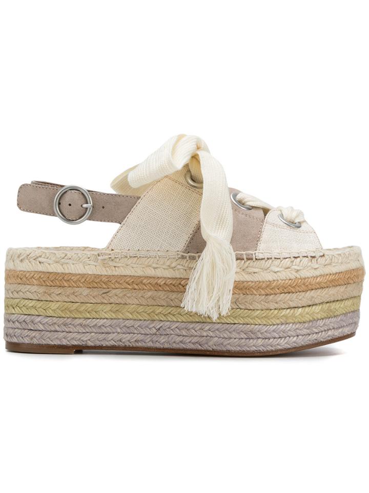 Chloé Stacked Sole Espadrilles - White
