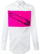 Dsquared2 Safety Pin Shirt, Men's, Size: 46, White, Cotton